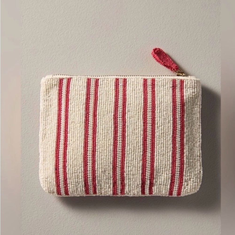 Anthropologie Beaded Pouch with Strawberries.  NWT - Picture 7 of 7